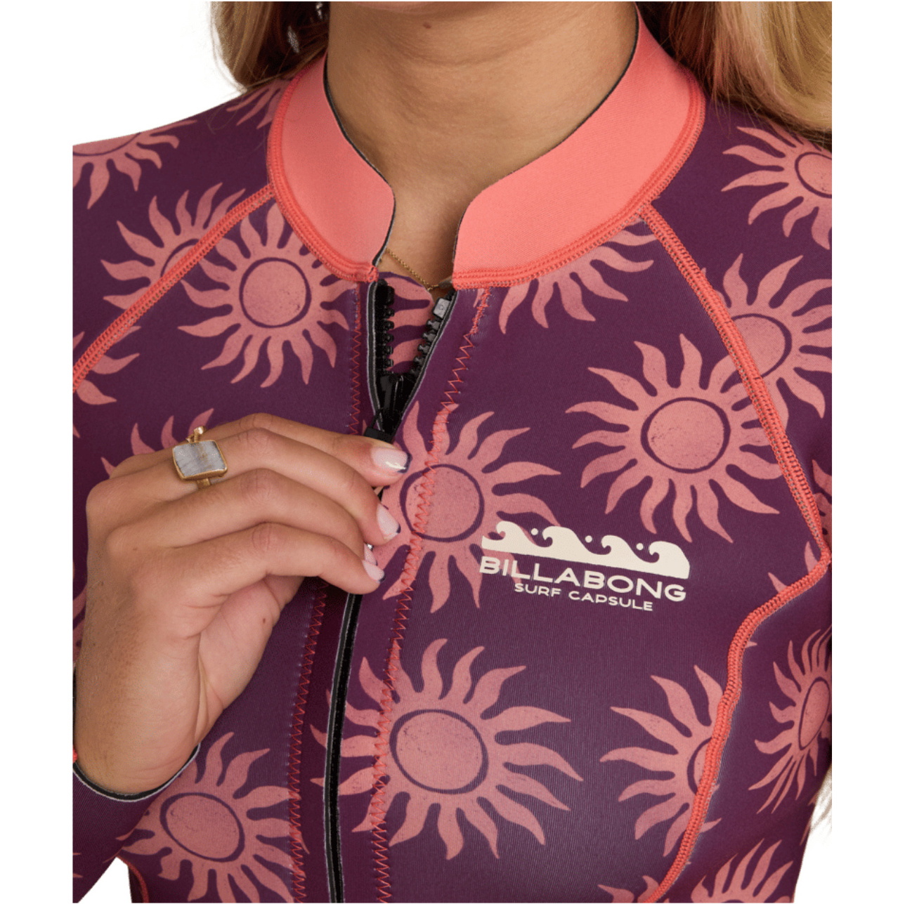 2026 Billabong Womens Salty Dayz 2mm Long Sleeve Springsuit Wetsuit ABJW400136 - Eggplant
